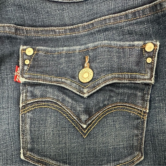 Levi's Dark Blue Straight Leg 505 Jeans - Picture 12 of 15